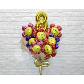 Крафтовый букет к 8-му марта