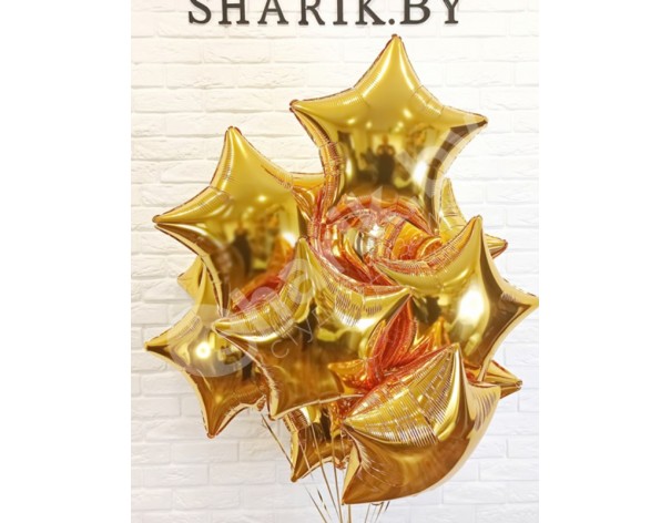 Сет золотых шариков в виде звезды