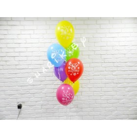 Гелевые шар с надписью к 8 марта, 7 шт