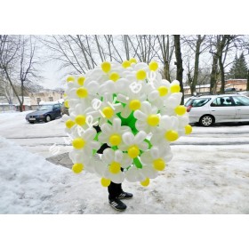 Ромашки из шаров 33 шт