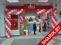 оформление магазина воздушными шариками сети магазина лайф в беларуси